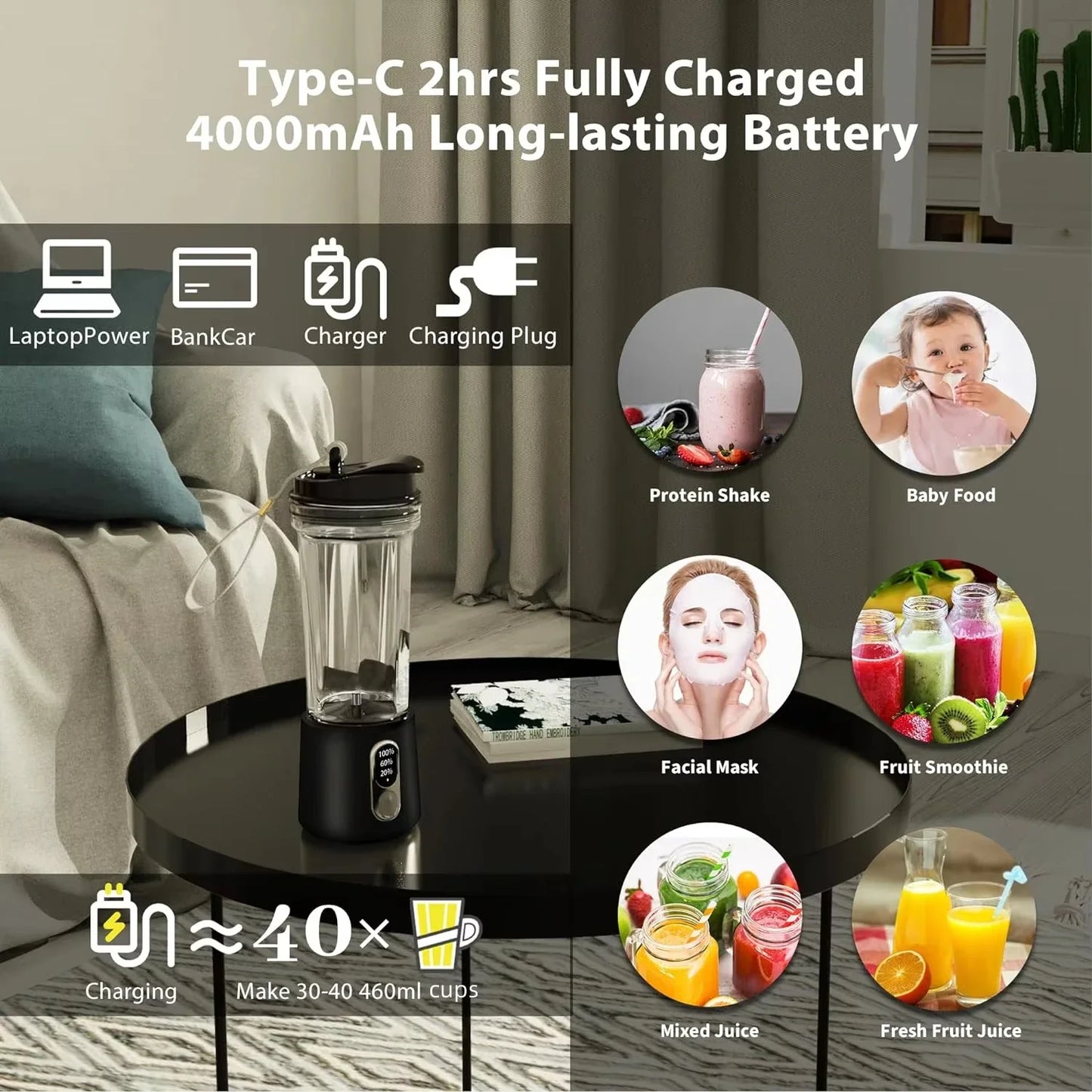 VitaMixGo 300W Portable Juice Blender